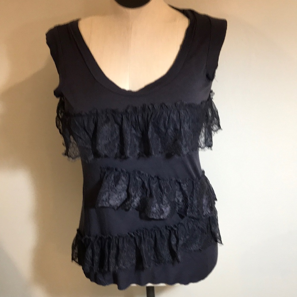 Lace and Cotton T-shirt